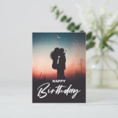 Carte Postale Miniature moderne Joyeux Anniversaire Voeux Photo (Debout devant)