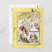 Carte Postale Miniature persane : Khusraw Parviz & Shirin (Devant / Derrière)