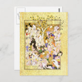 Carte Postale Miniature persane : Le cadeau inadéquat des dervic (Devant / Derrière)