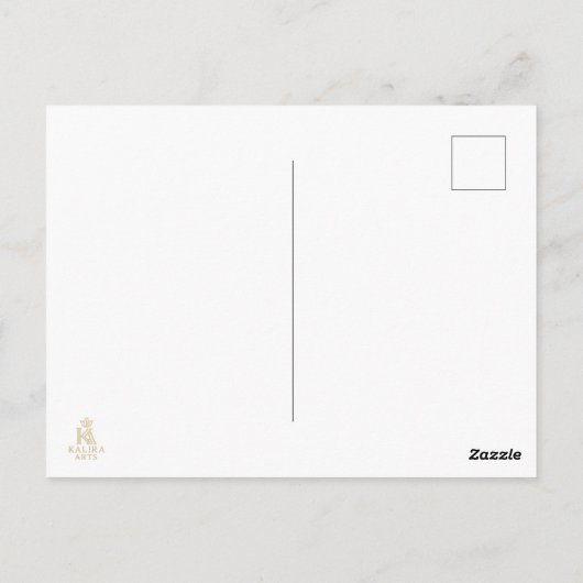 Carte Postale Minimal Christmas Postcard | Line Art Tree | Kalir (Dos)