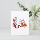 Carte Postale Minimal Golden Christmas Tree Card | Elegant Holid (Debout devant)