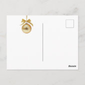 Carte Postale Minimal Golden Christmas Tree Card | Elegant Holid (Dos)
