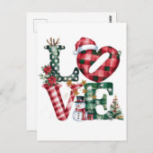 Carte Postale Minimal Golden Christmas Tree Card | Elegant Holid (Devant / Derrière)