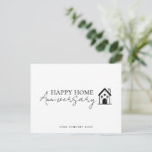 Carte Postale Minimal House Script Home Anniversaire (Debout devant)