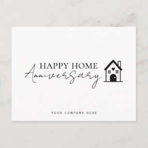 Carte Postale Minimal House Script Home Anniversaire