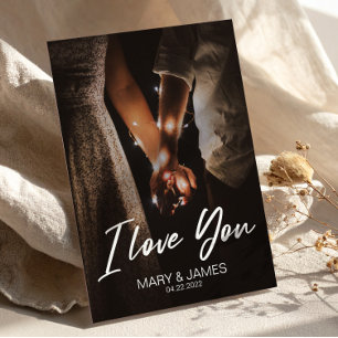 Carte Postale Minimal moderne Je vous aime photo insert