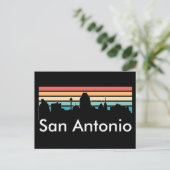 Carte Postale Minimal San Antonio Vintage Sunset Skyline (Debout devant)