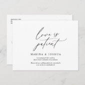 Carte Postale Minimal simple, Faire-part de mariage reprogrammé (Devant / Derrière)