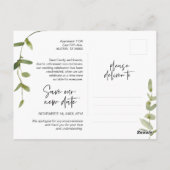 Carte Postale Minimal Végétal, L'amour est Patient, Mariage Repo (Dos)