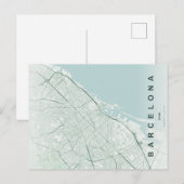 Carte postale minimale de Barcelone Espagne (Devant / Derrière)