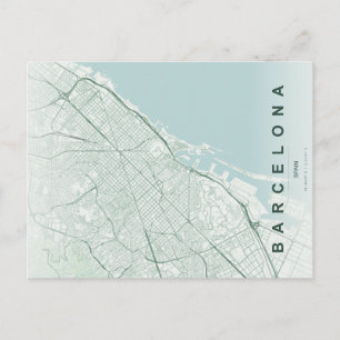Carte postale minimale de Barcelone Espagne