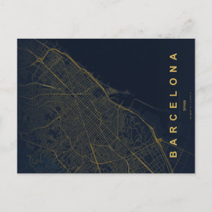 Carte postale minimale de Barcelone Espagne
