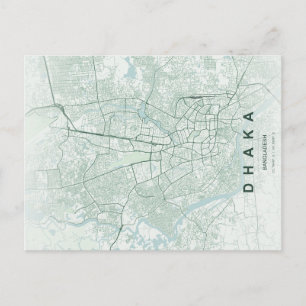 Carte postale minimale de Dhaka Bangladesh