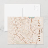 Carte postale minimale de la Cité du Vatican (Devant / Derrière)