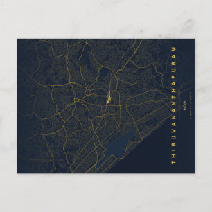 Carte postale minimale de la ville de Thiruvananth