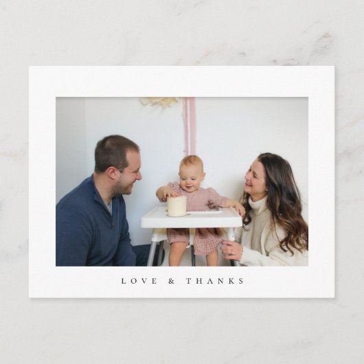 carte postale minimale de remerciement pour annive (Devant)