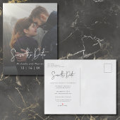 Carte postale minimale de sauvegarde de date avec 