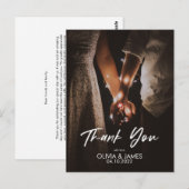 Carte postale minimale merci à personnaliser avec (Devant / Derrière)