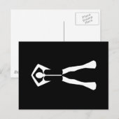 Carte Postale Minimale Plongeur - Simple Clean (Devant / Derrière)