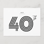 Carte postale minimale pour invitation d'anniversa (Devant)