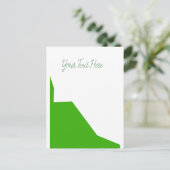 Carte Postale Minimalisme Vert Blanc (Debout devant)