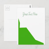 Carte Postale Minimalisme Vert Blanc (Devant / Derrière)