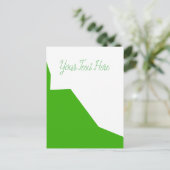 Carte Postale Minimalisme Vert Blanc (Debout devant)