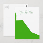 Carte Postale Minimalisme Vert Blanc (Devant / Derrière)