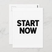 Carte Postale Minimalist bold start now text (Devant / Derrière)