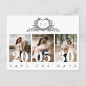 Carte Postale Minimalist Calligraphy monogram Save the Date (Devant)