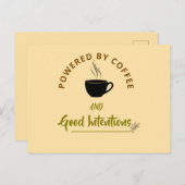 Carte Postale Minimalist Coffee Quote Postcard | Funny Good Inte (Devant / Derrière)
