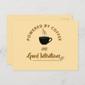 Carte Postale Minimalist Coffee Quote Postcard | Funny Good Inte (Devant / Derrière)