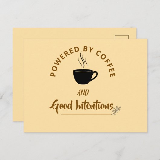 Carte Postale Minimalist Coffee Quote Postcard | Funny Good Inte (Devant / Derrière)