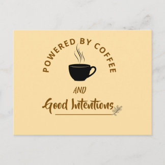 Carte Postale Minimalist Coffee Quote Postcard | Funny Good Inte