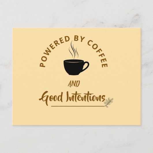 Carte Postale Minimalist Coffee Quote Postcard | Funny Good Inte (Devant)