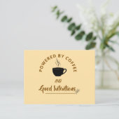 Carte Postale Minimalist Coffee Quote Postcard | Funny Good Inte (Debout devant)