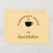 Carte Postale Minimalist Coffee Quote Postcard | Funny Good Inte (Devant / Derrière)