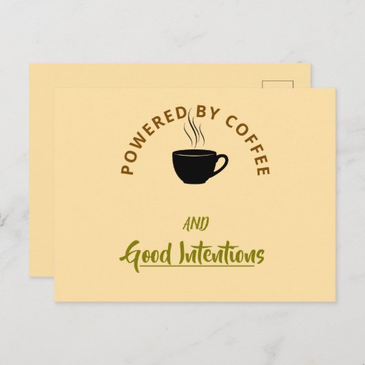 Carte Postale Minimalist Coffee Quote Postcard | Funny Good Inte (Devant / Derrière)