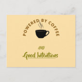 Carte Postale Minimalist Coffee Quote Postcard | Funny Good Inte (Devant)