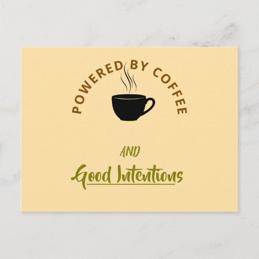 Carte Postale Minimalist Coffee Quote Postcard | Funny Good Inte (Devant)