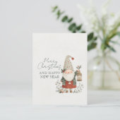 Carte Postale Minimalist Cute Christmas Gnome (Debout devant)