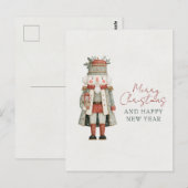 Carte Postale Minimalist Cute Nutcracker Christmas (Devant / Derrière)