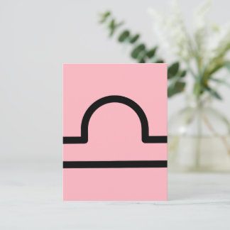 Carte Postale Minimalist Libra Zodiac Horoscope Birthday Gift