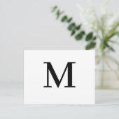 Carte Postale Minimalist Modern Initial Letter Design (Debout devant)