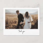 Carte Postale Minimalist Simple Script with Heart Wedding Photo  (Devant)