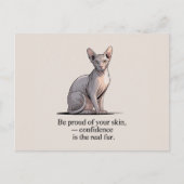 Carte Postale Minimalist Sphynx Cat Inspirational Art (Devant)