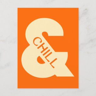 Carte postale minimaliste Ampersand Chill