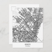 Carte Postale Minimaliste Bogota Colombie (Devant / Derrière)