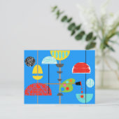 Carte postale minimaliste d'art contemporain (Debout devant)