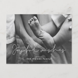 Carte Postale Minimaliste écrit à la main Joyful voeux